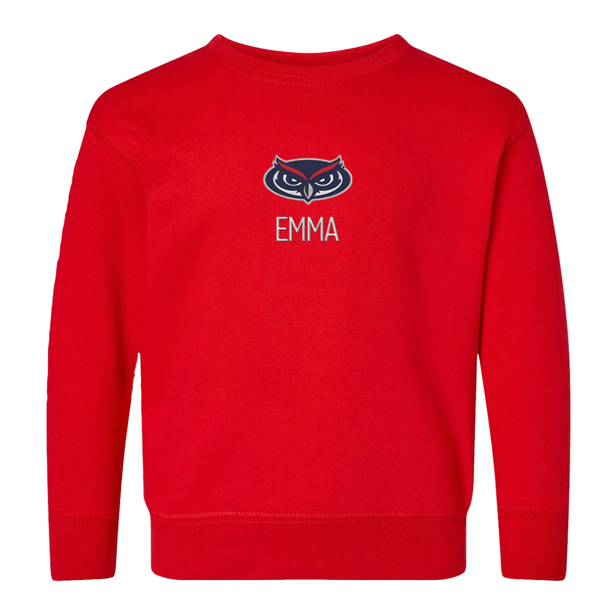 Personalized FAU Owls Toddler Crewneck Sweatshirt