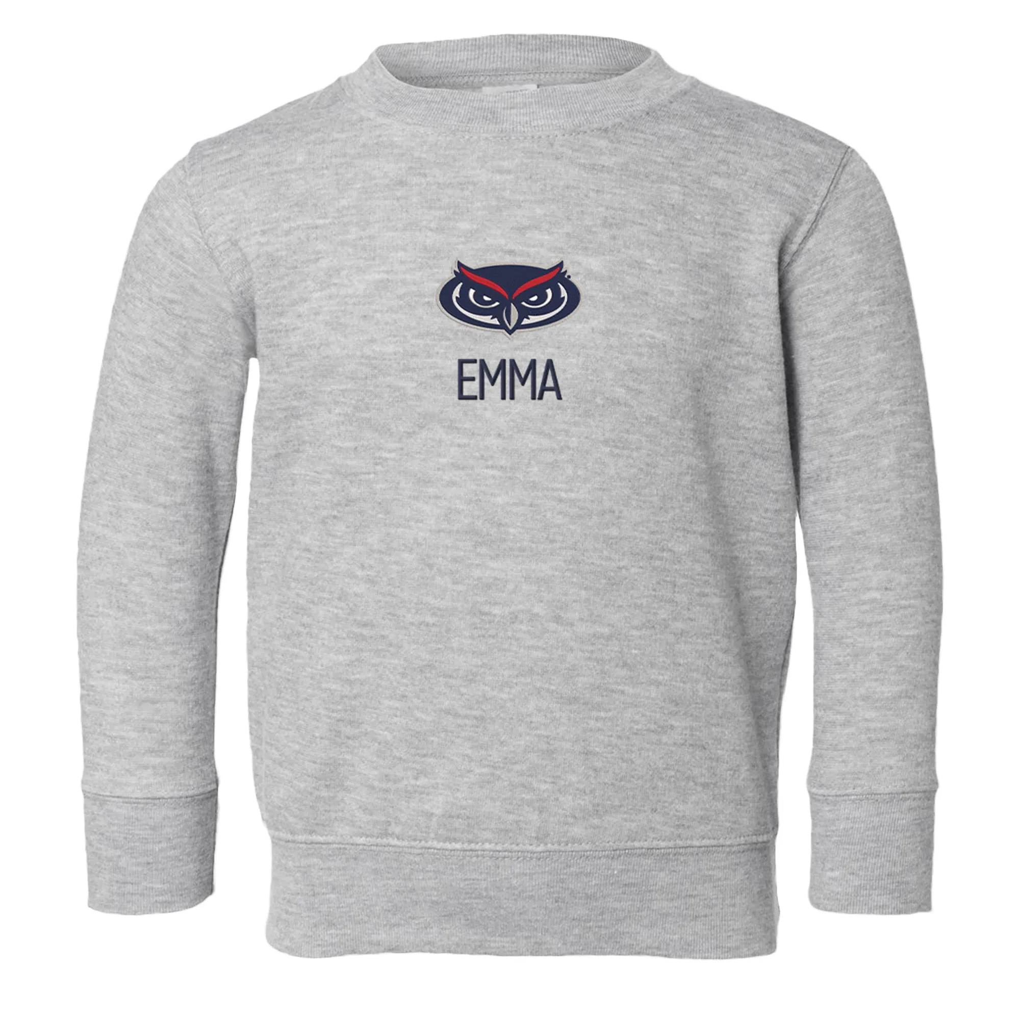 Personalized FAU Owls Toddler Crewneck Sweatshirt