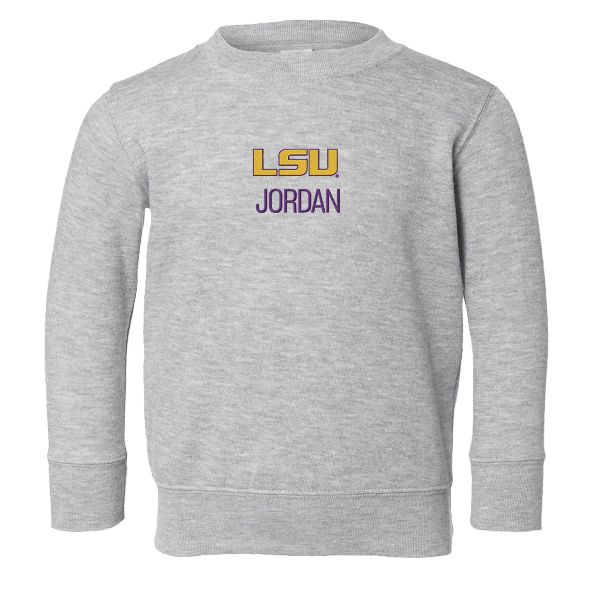 Personalized LSU Tigers Toddler Crewneck Sweatshirt