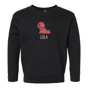 Personalized Ole Miss Rebels Toddler Crewneck Sweatshirt