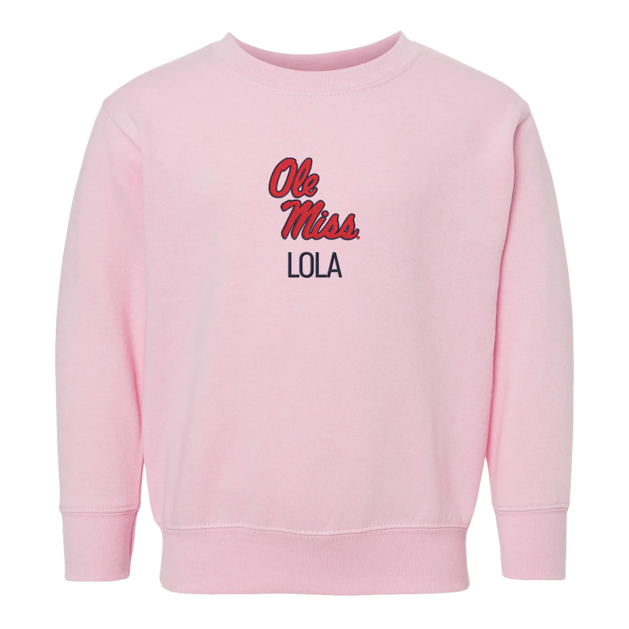 Personalized Ole Miss Rebels Toddler Crewneck Sweatshirt