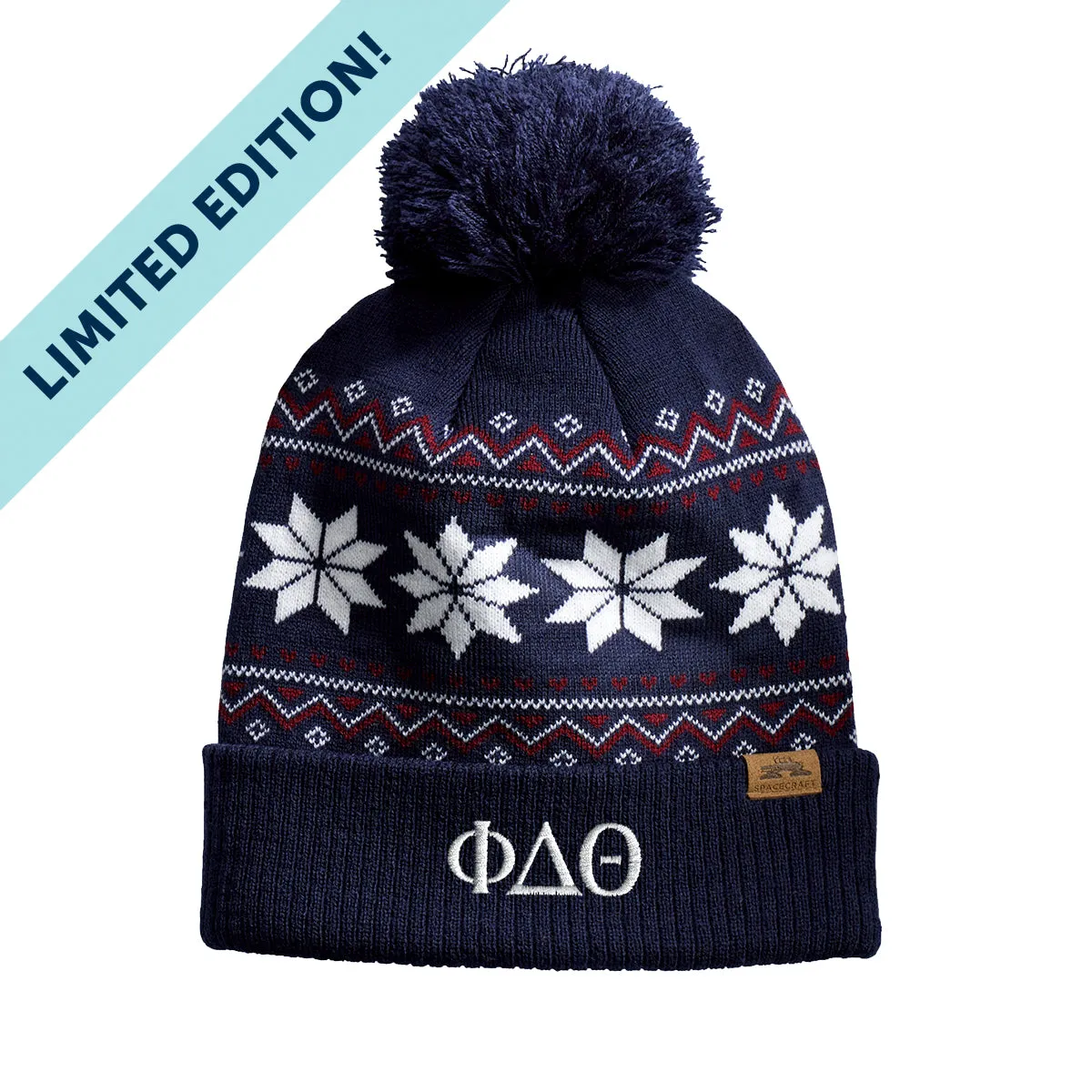 Phi Delt Knitted Pom Beanie