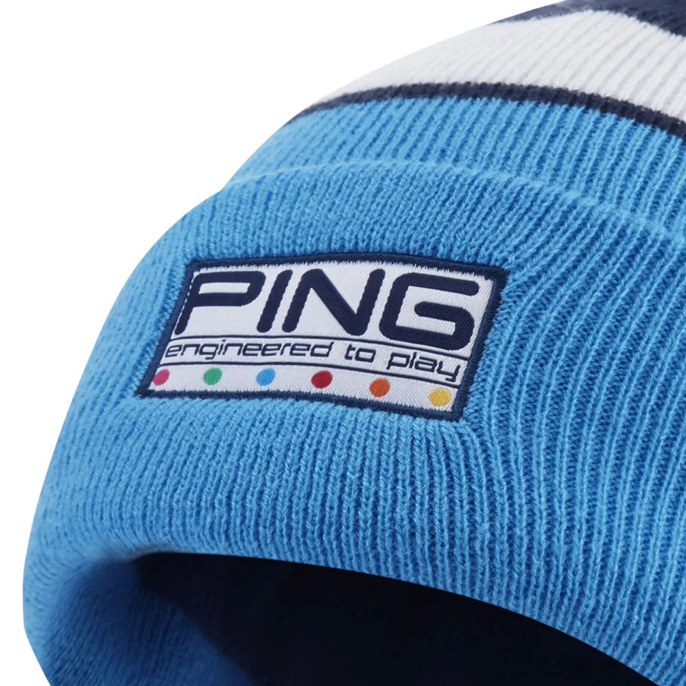 Ping Colour Code Bobble Hat - Cyan Multi