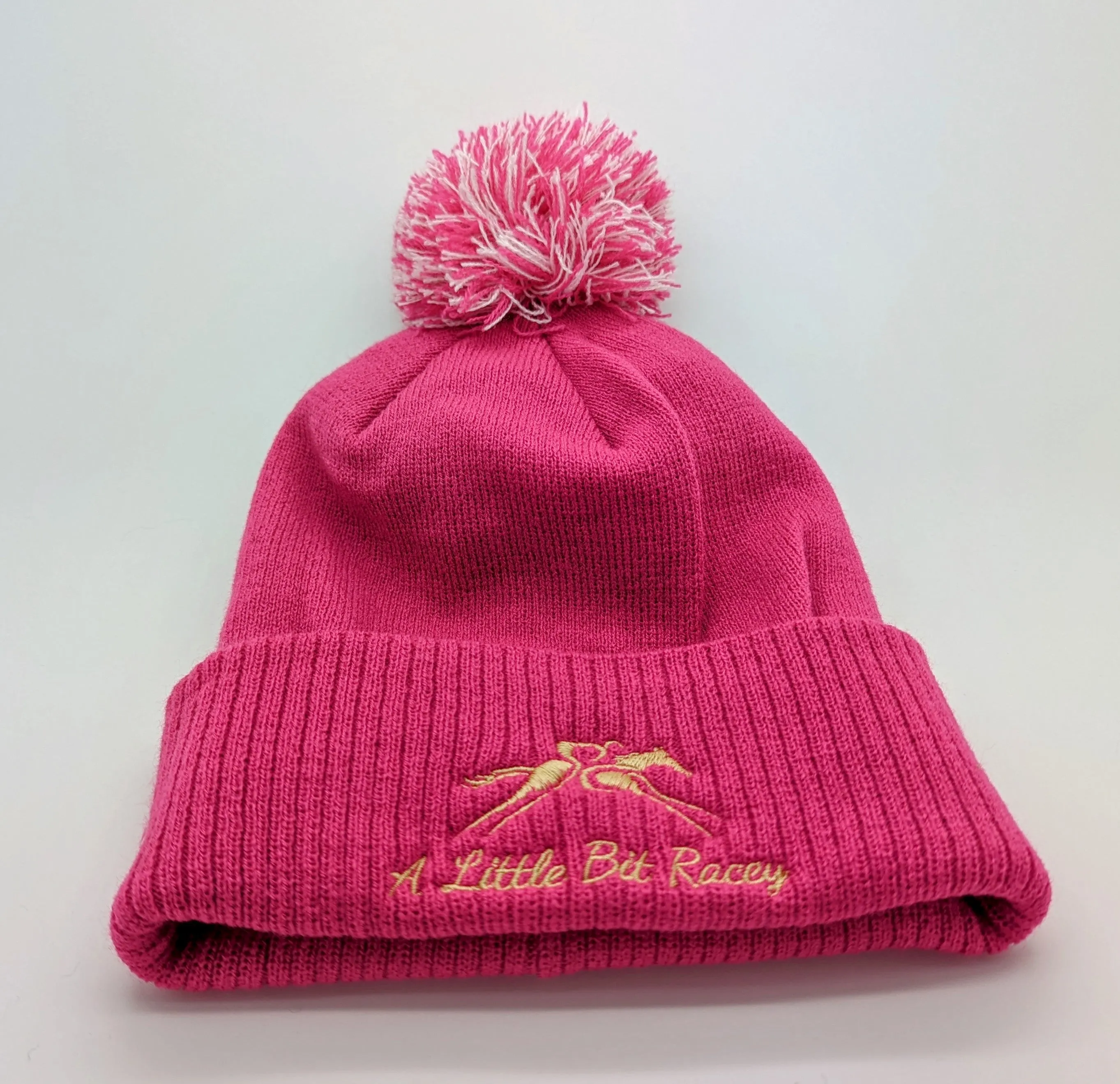 Pink Bobble Hat - A Little Bit Racey