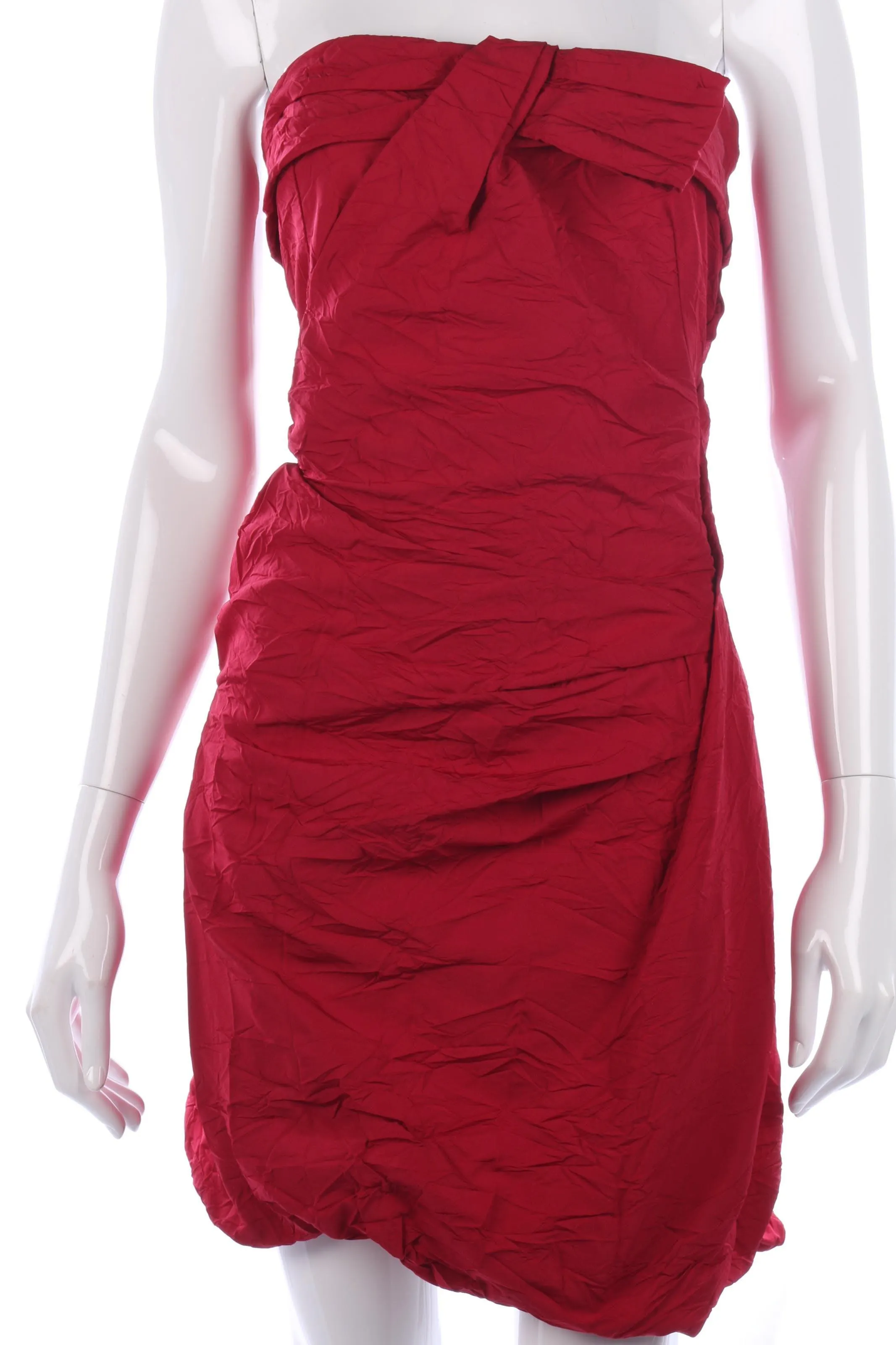 Pinko red strapless cocktail dress, size 12