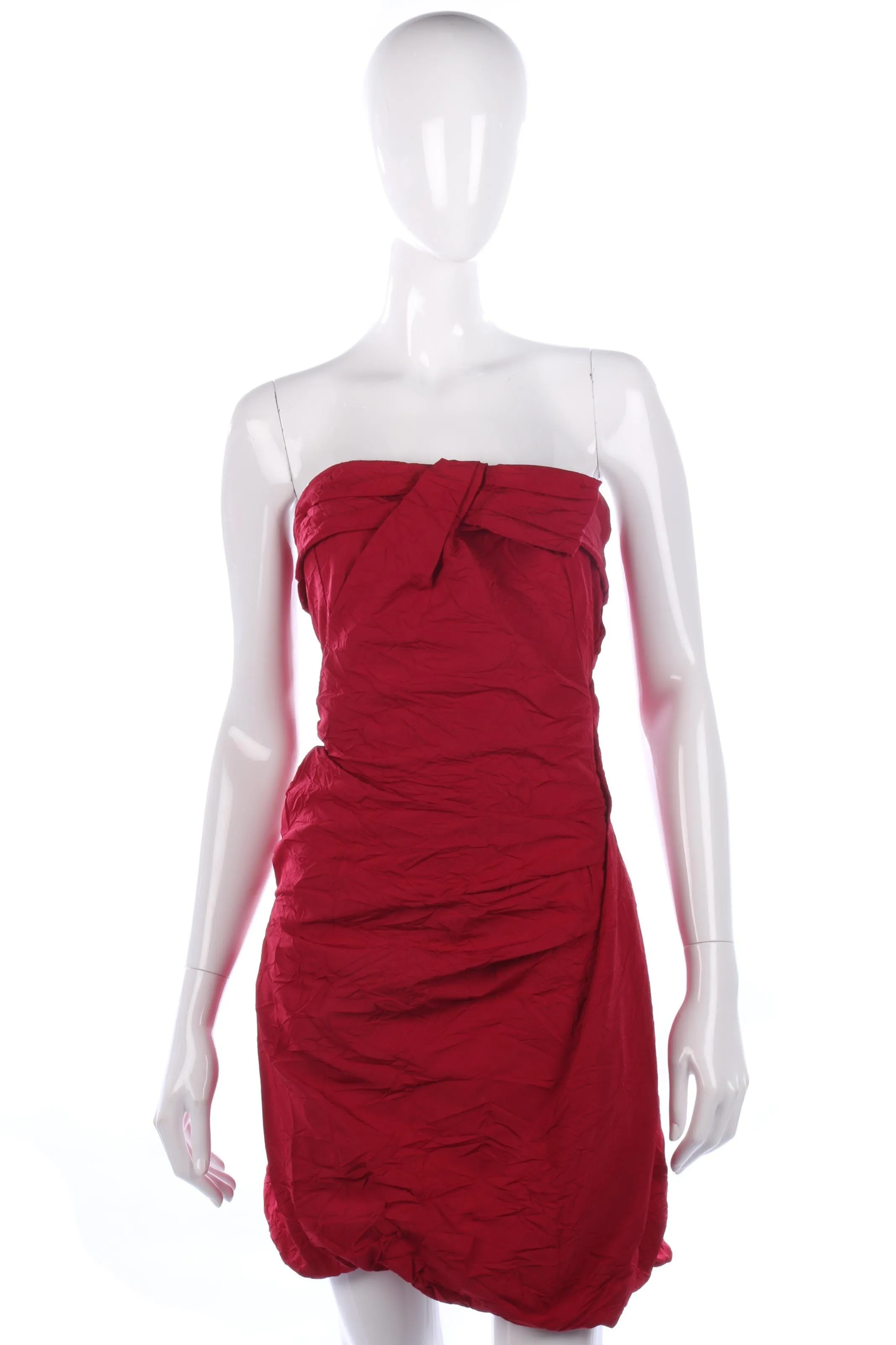 Pinko red strapless cocktail dress, size 12