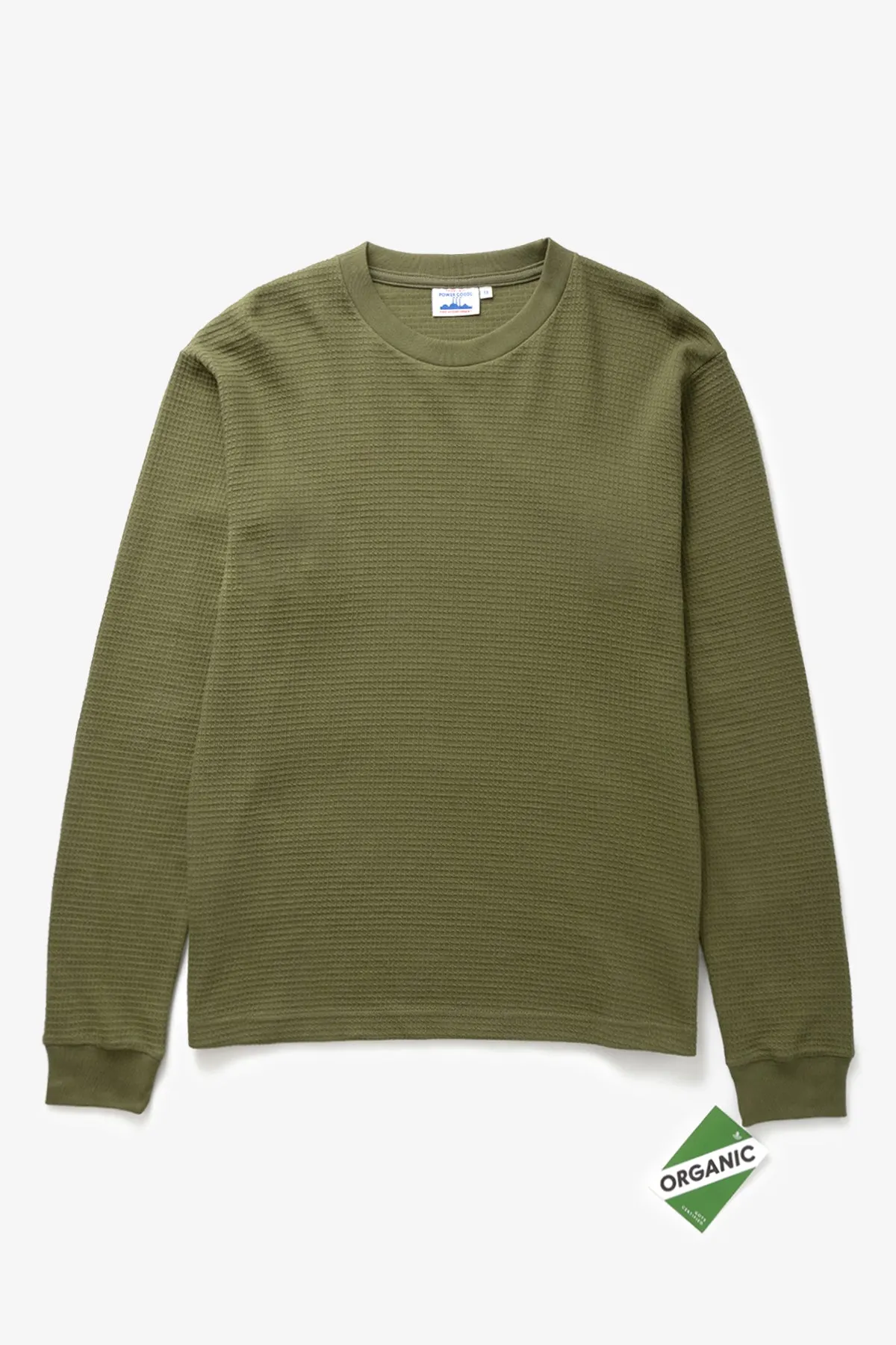 Power Goods - Thermal Waffle Long Sleeve Tee - Olive