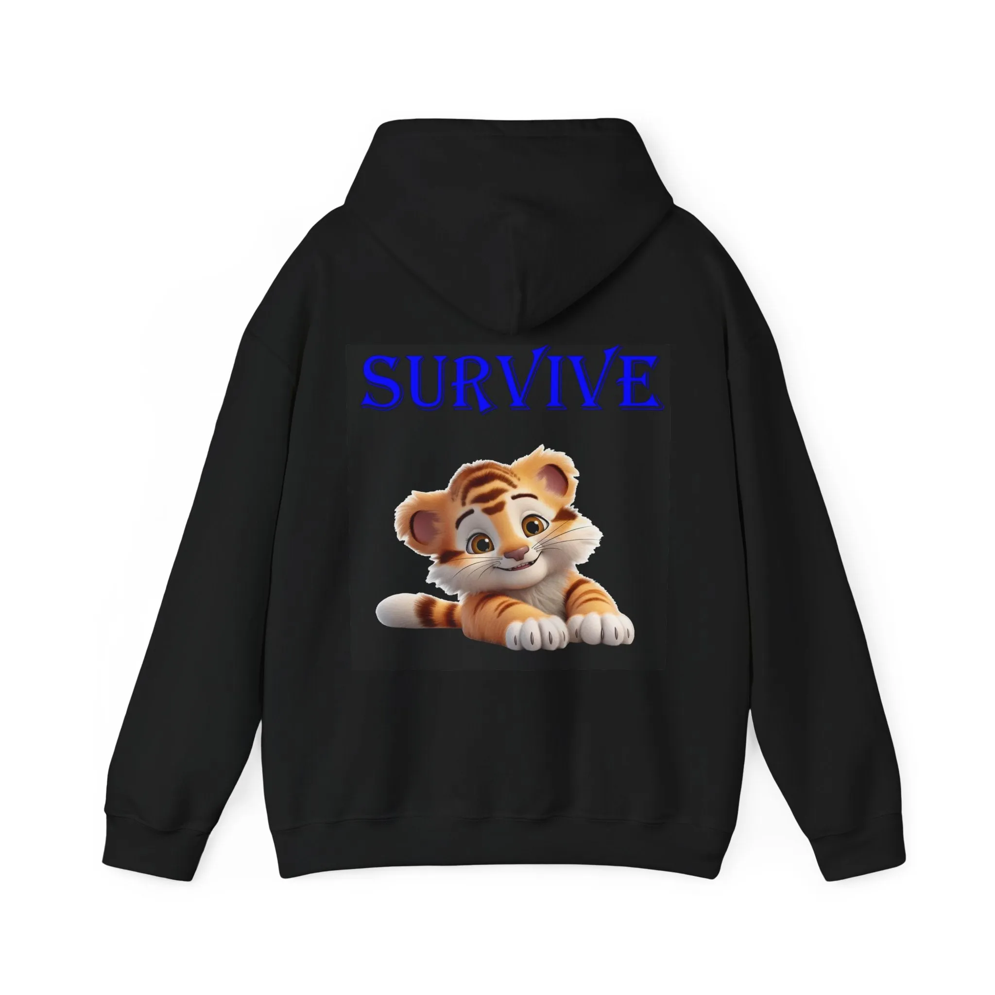 Princess Grace  Cute Tiger 'SURVIVE' Unisex Hoodie   Perfect Gift for Animal Lovers