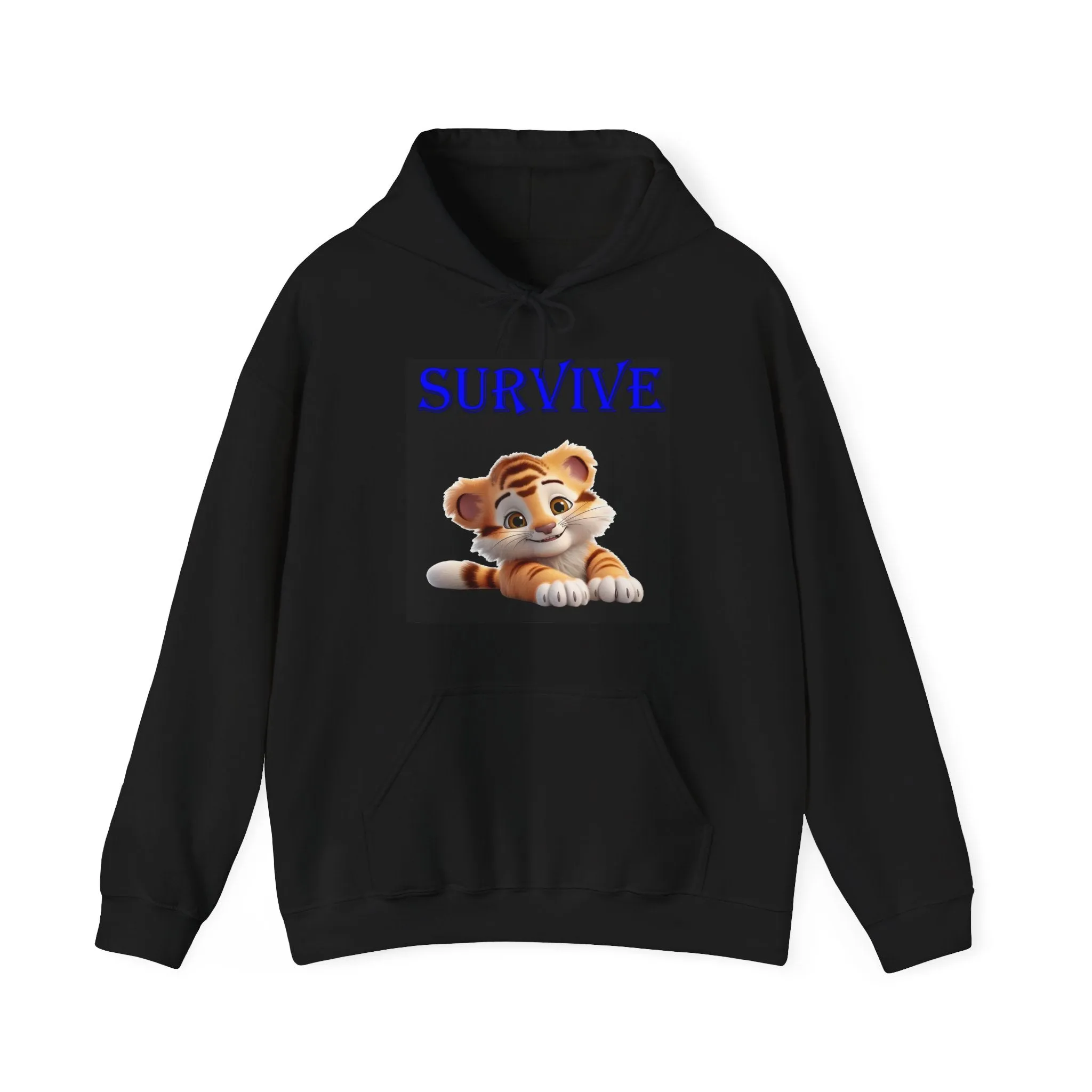 Princess Grace  Cute Tiger 'SURVIVE' Unisex Hoodie   Perfect Gift for Animal Lovers