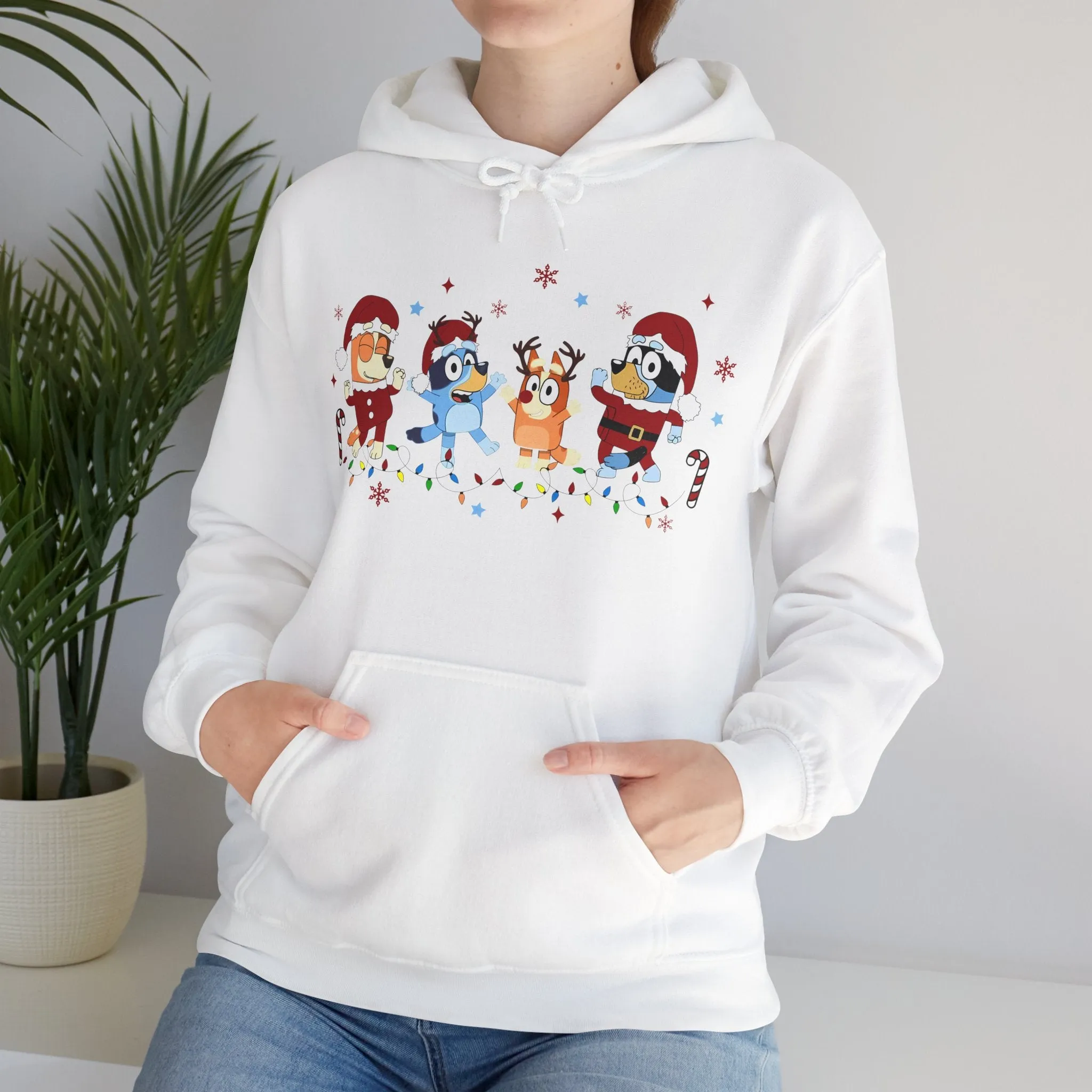 Princess Grace Festive Cartoon Characters Unisex Hooded Sweatshirt - Perfect for Holiday Cheer