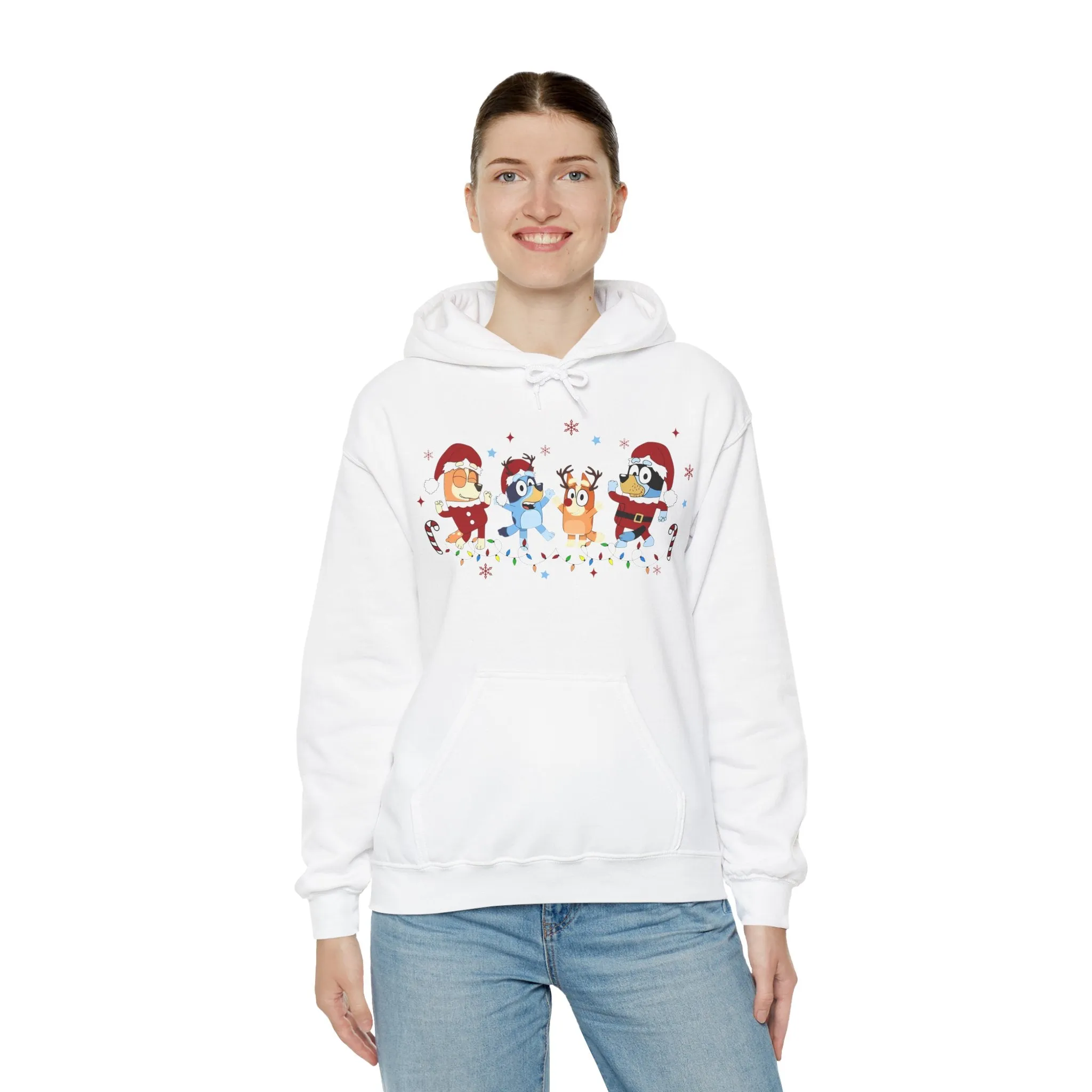 Princess Grace Festive Cartoon Characters Unisex Hooded Sweatshirt - Perfect for Holiday Cheer