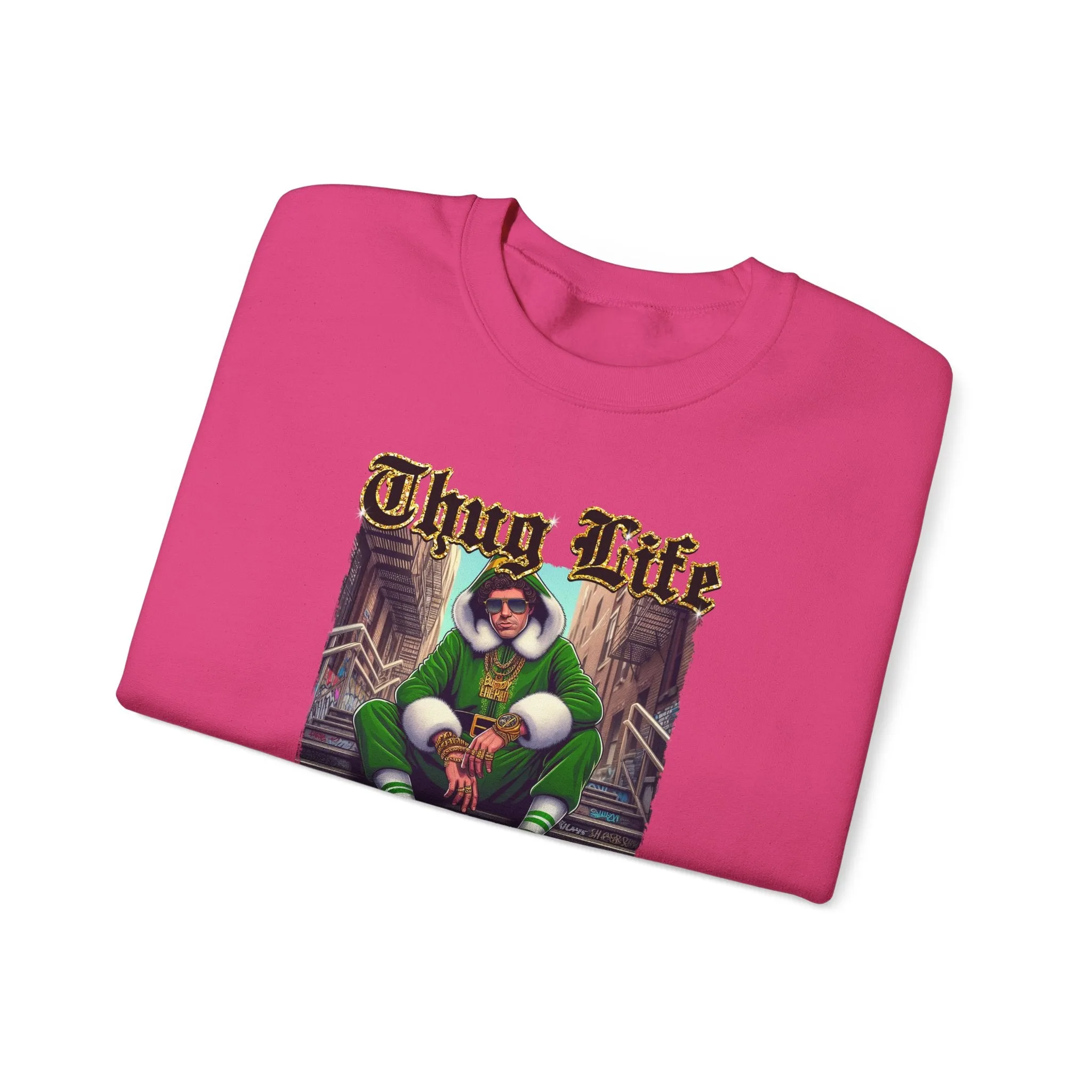 Princess Grace  Thug Life Crewneck Sweatshirt  Cozy Streetwear for Hip-Hop Fans