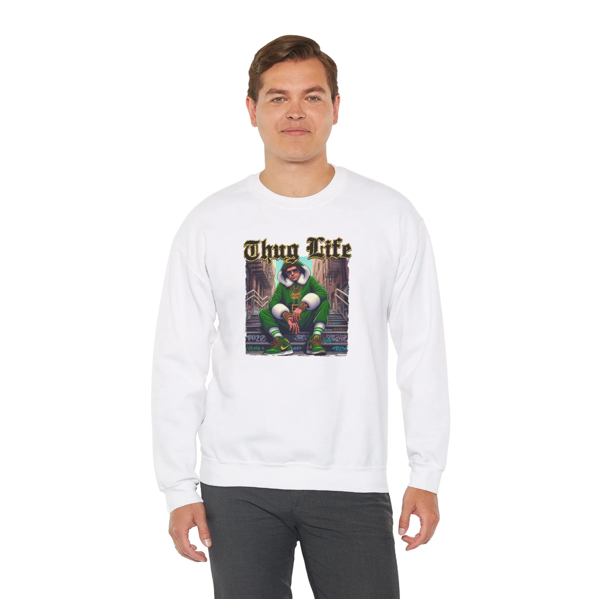 Princess Grace  Thug Life Crewneck Sweatshirt  Cozy Streetwear for Hip-Hop Fans