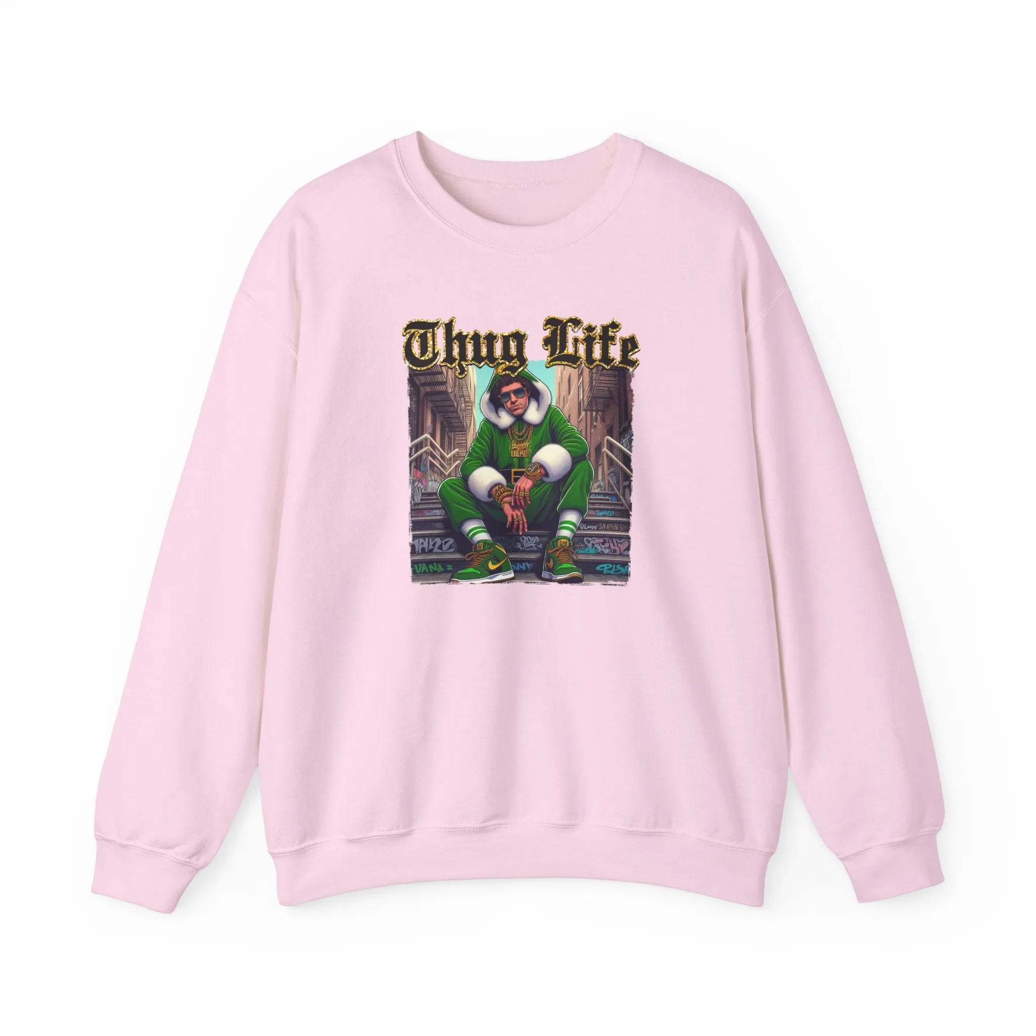 Princess Grace  Thug Life Crewneck Sweatshirt  Cozy Streetwear for Hip-Hop Fans