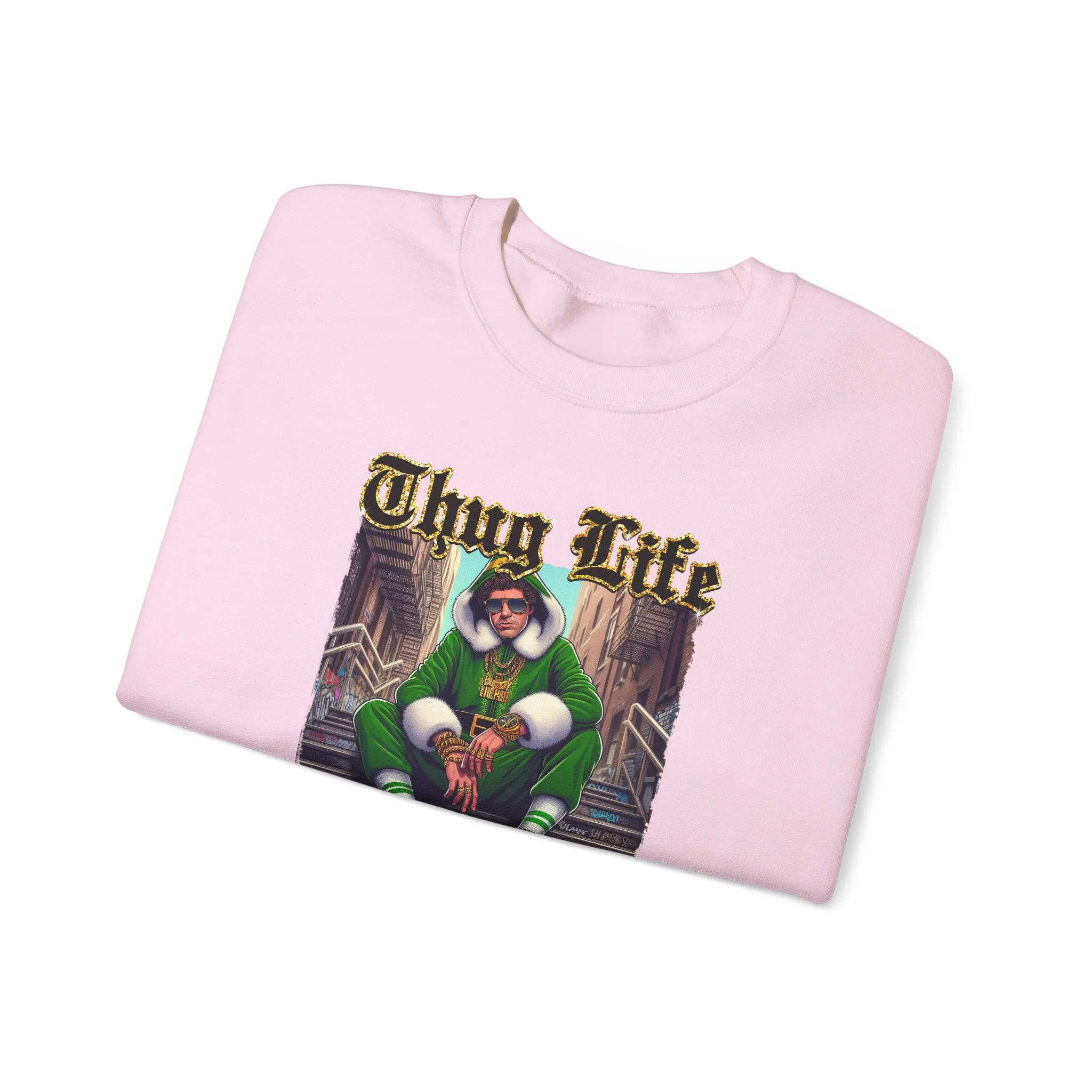 Princess Grace  Thug Life Crewneck Sweatshirt  Cozy Streetwear for Hip-Hop Fans