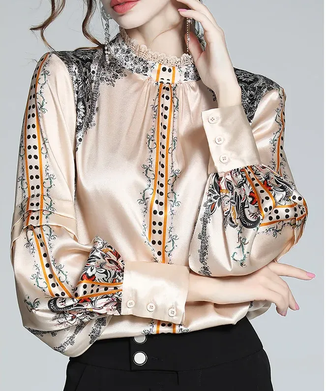 Printed Woman Blouse Silk