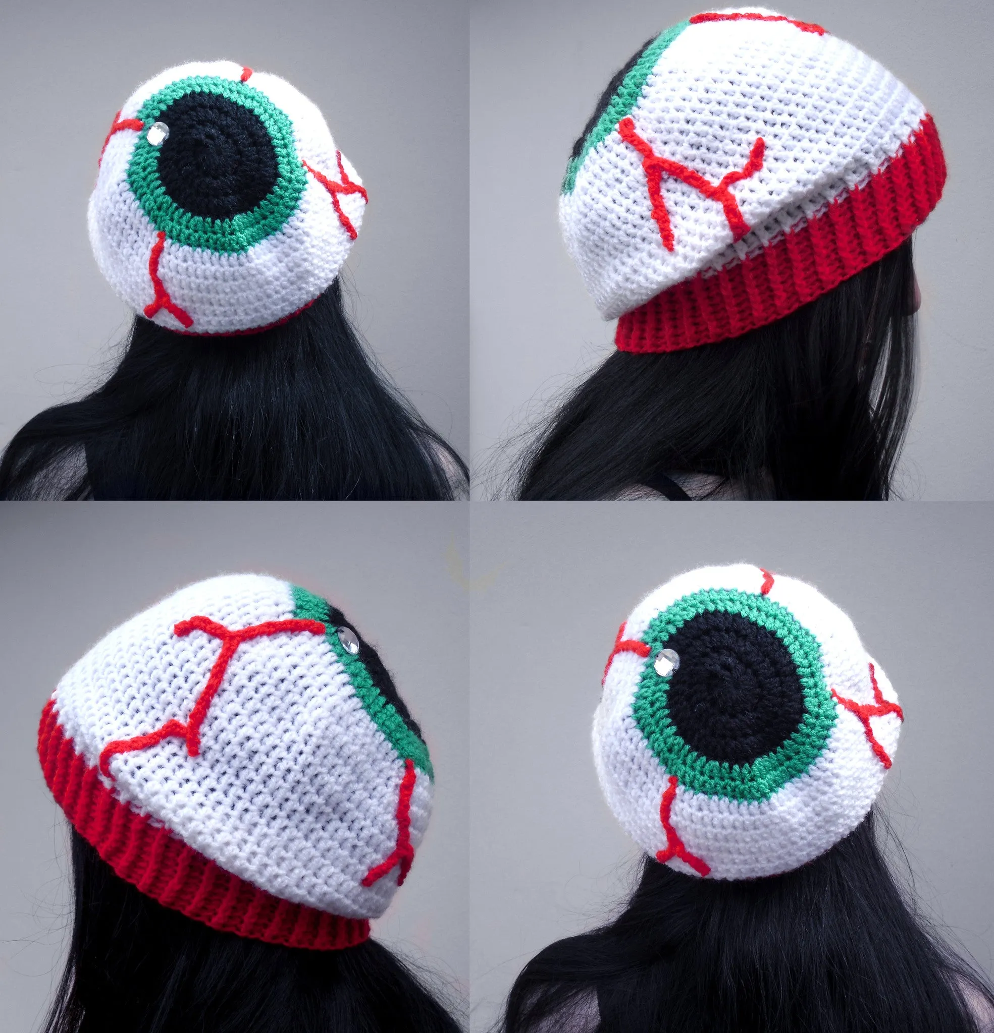 "Eye See You" Slouchy Eyeball Beanie (Custom Colour)