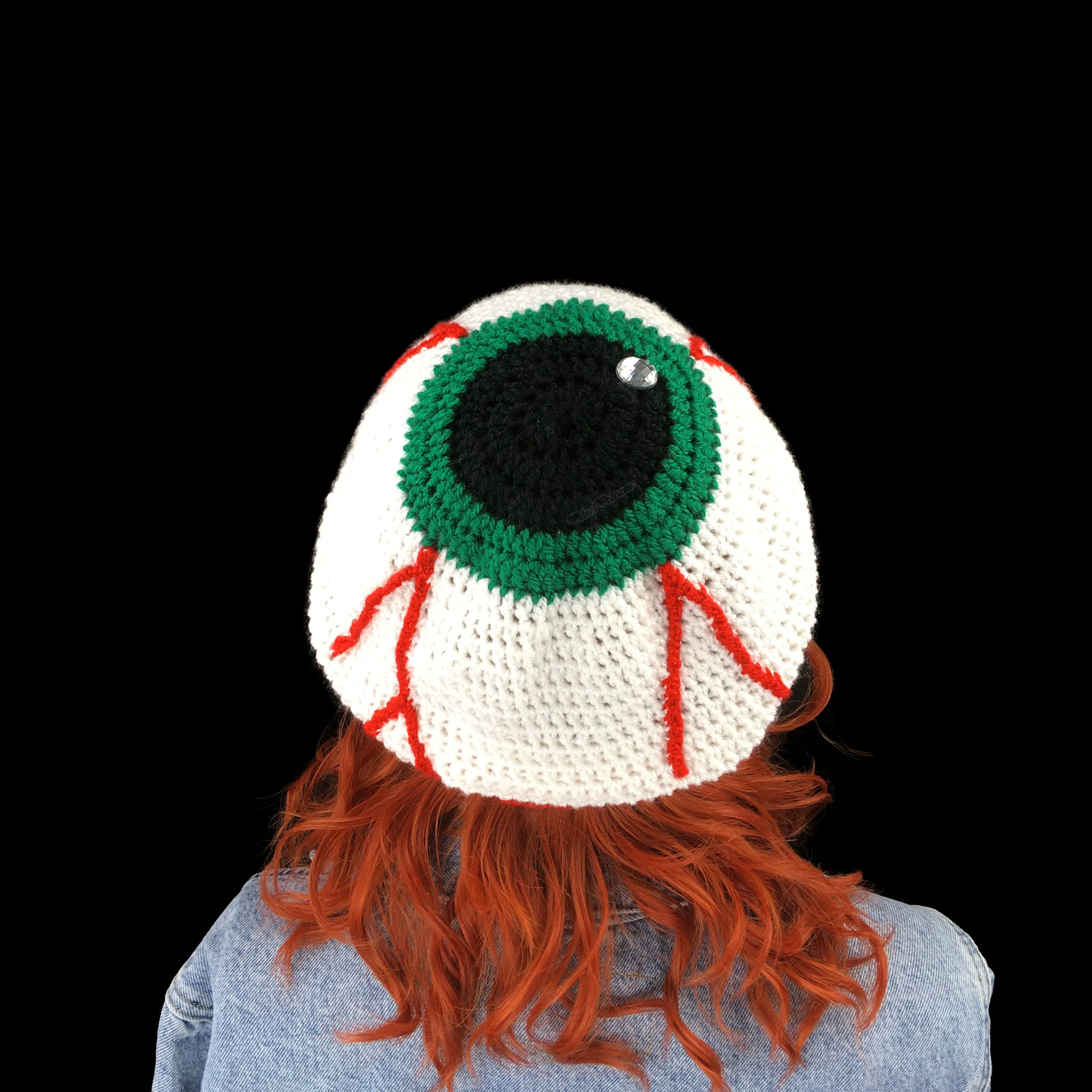 "Eye See You" Slouchy Eyeball Beanie (Custom Colour)