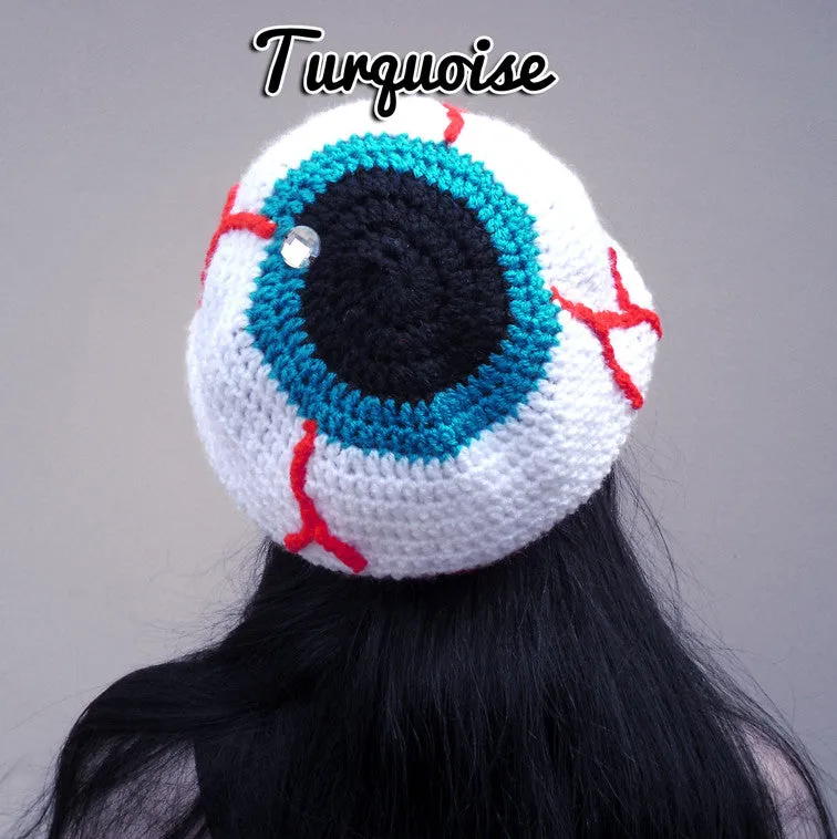 "Eye See You" Slouchy Eyeball Beanie (Custom Colour)