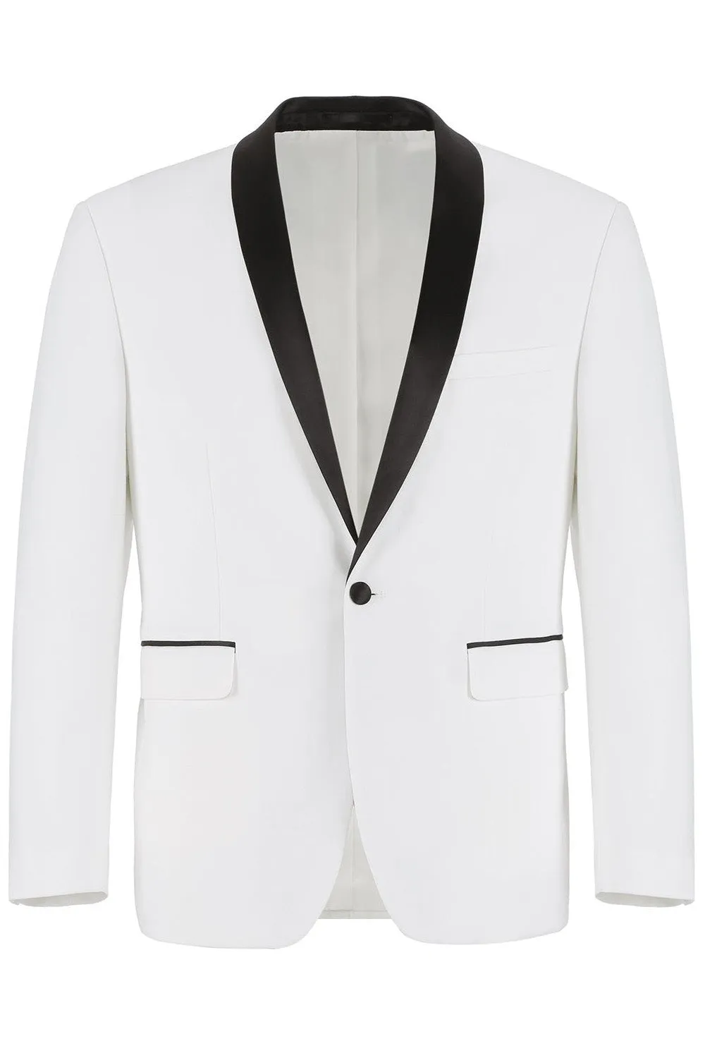 "Paris" Off-White 1-Button Shawl Tuxedo (2-Piece Set)