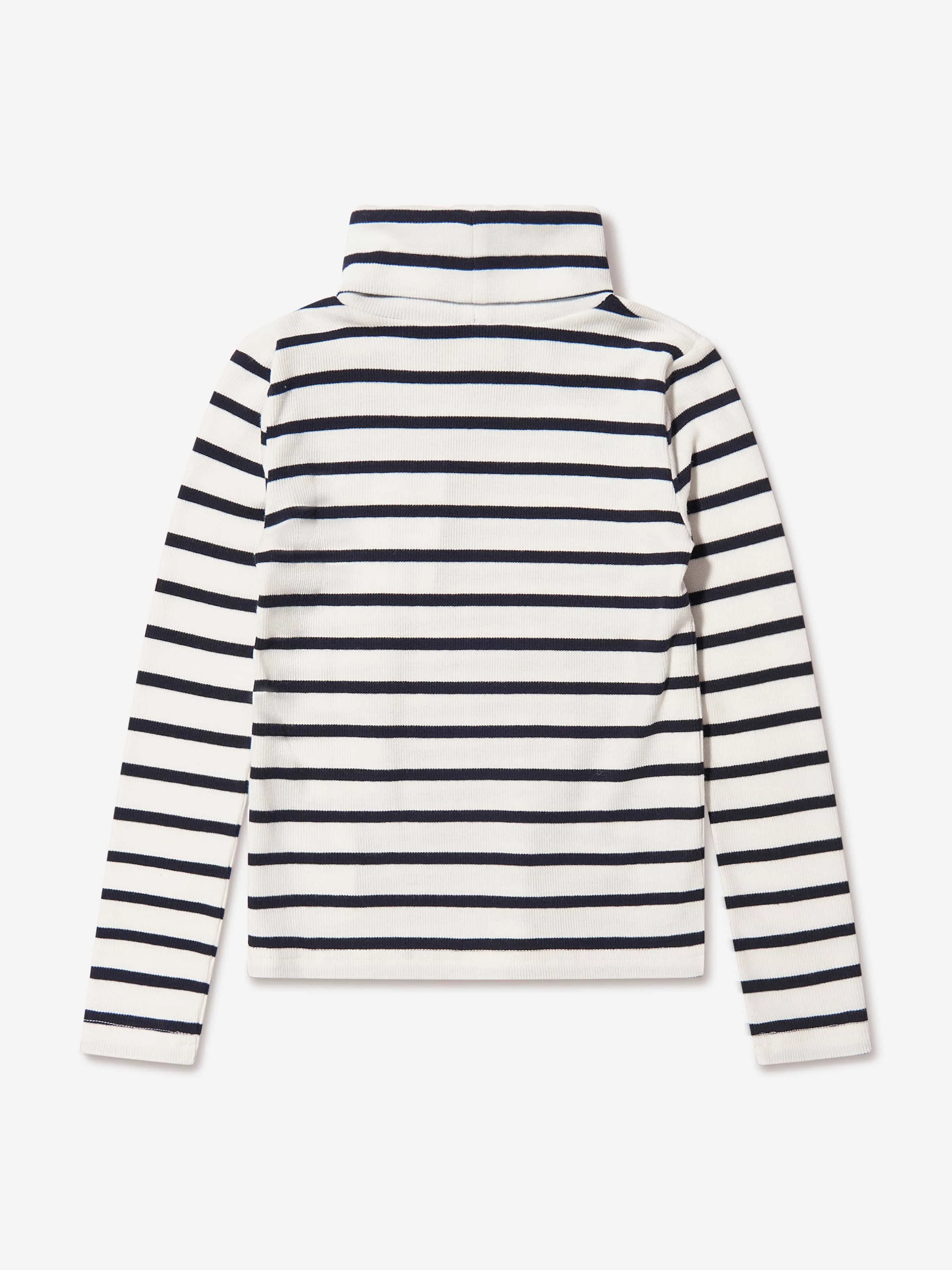 Ralph Lauren Girls Striped Turtleneck Pullover in White