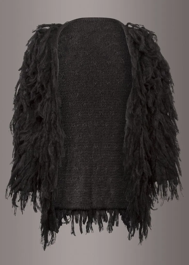 Ramble On Black Shaggy Jacket