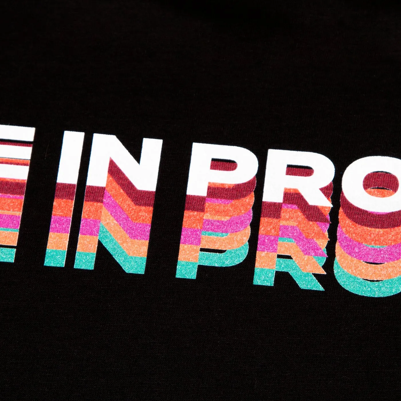 Rave in Progress Remixed Front Print - Tshirt - Black