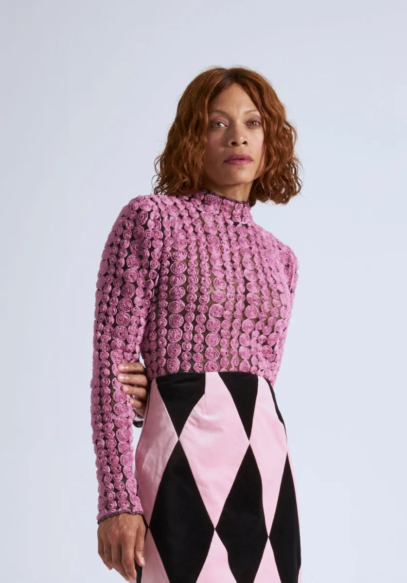 Rightful Owner Rosette Turtleneck (Pink)