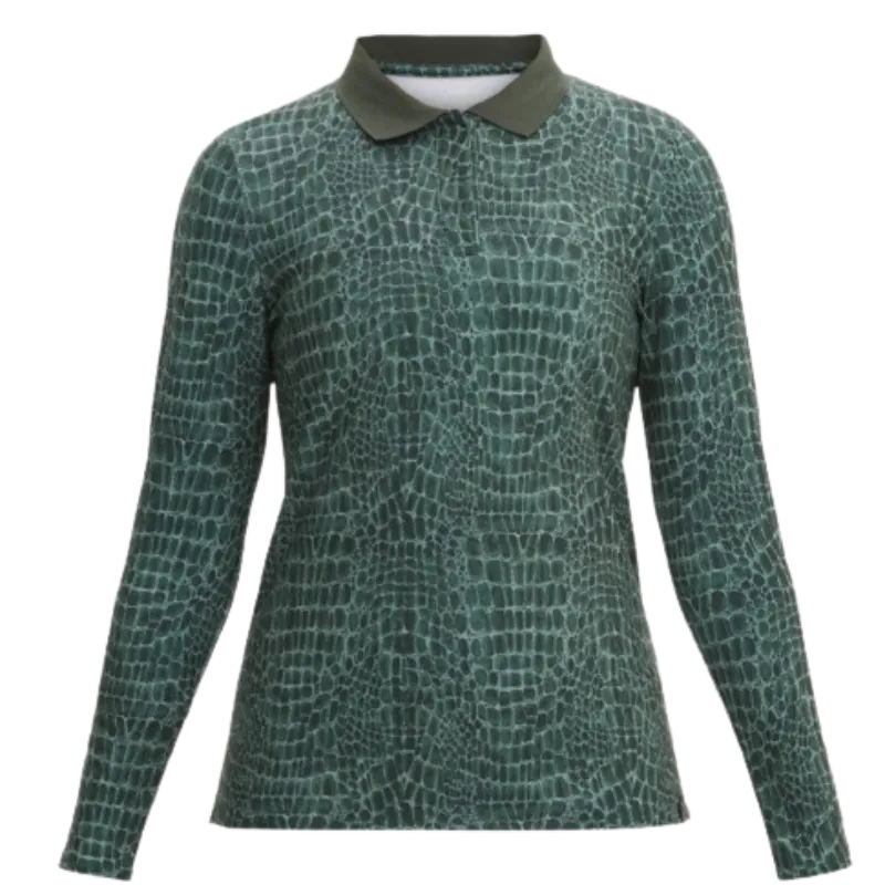 Rohnisch Sia L/S Polo - Green Crocco