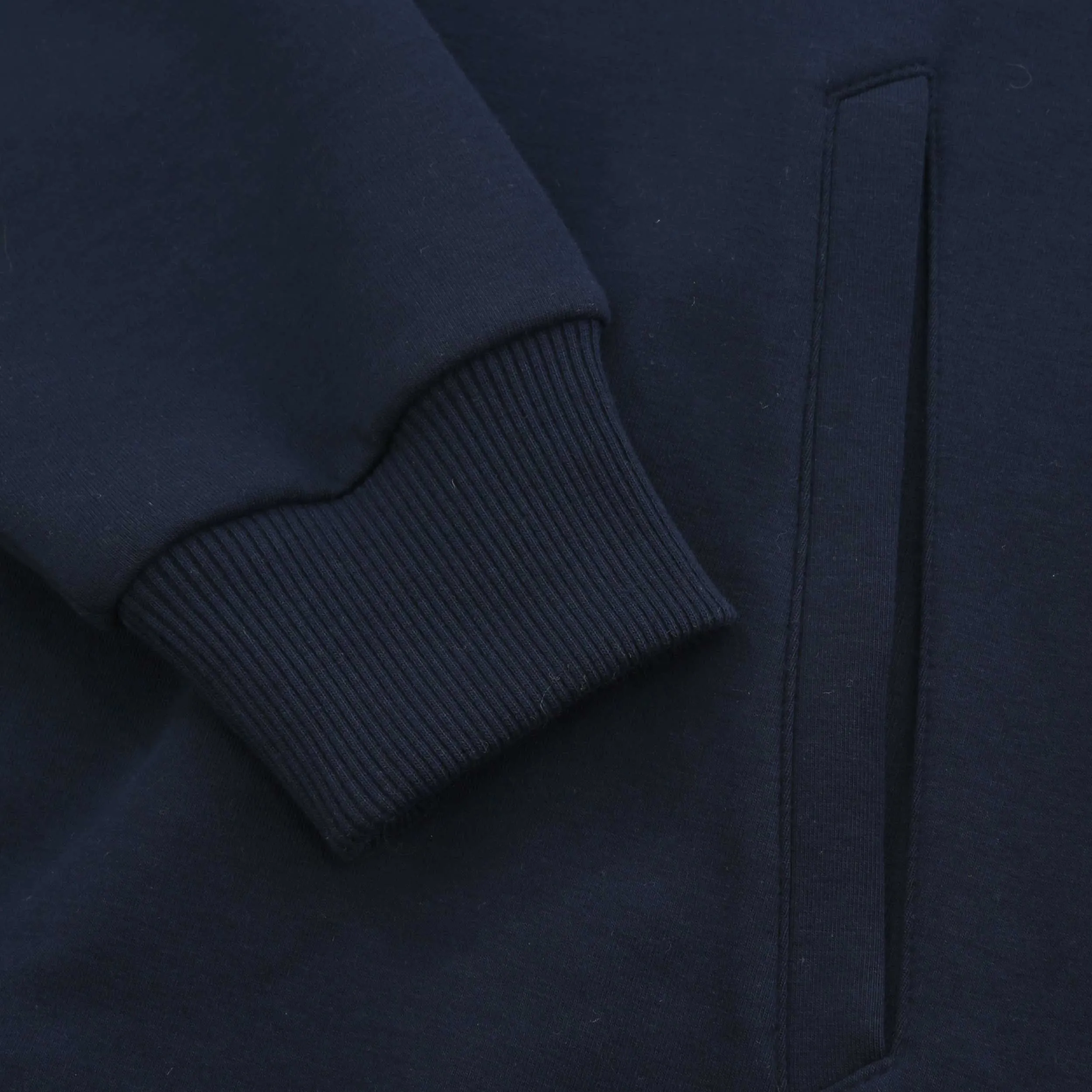 Sandbanks Interlock 1/4 Zip Sweatshirt in Navy