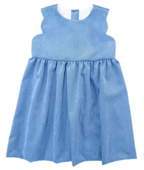 Savannah Scalloped Jumper- French Blue