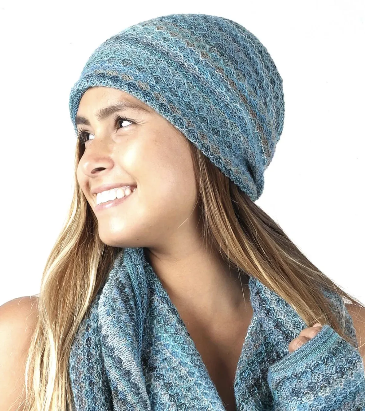 Shupaca Printed Beanie -Azul