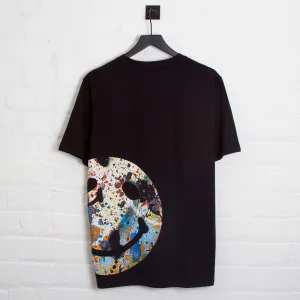 Side Smiley Abstract - Tshirt - Black