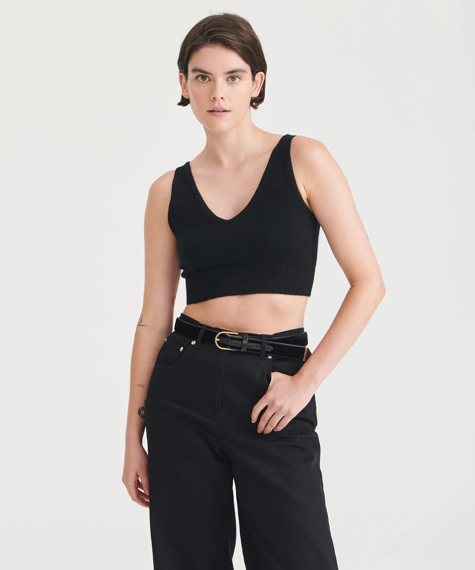 Signature Cashmere Longline Bra Tops