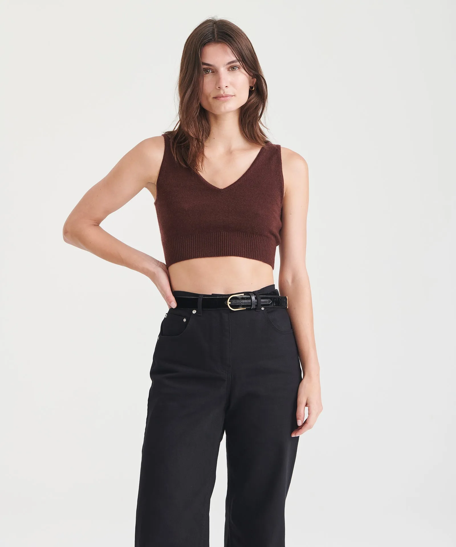 Signature Cashmere Longline Bra Tops