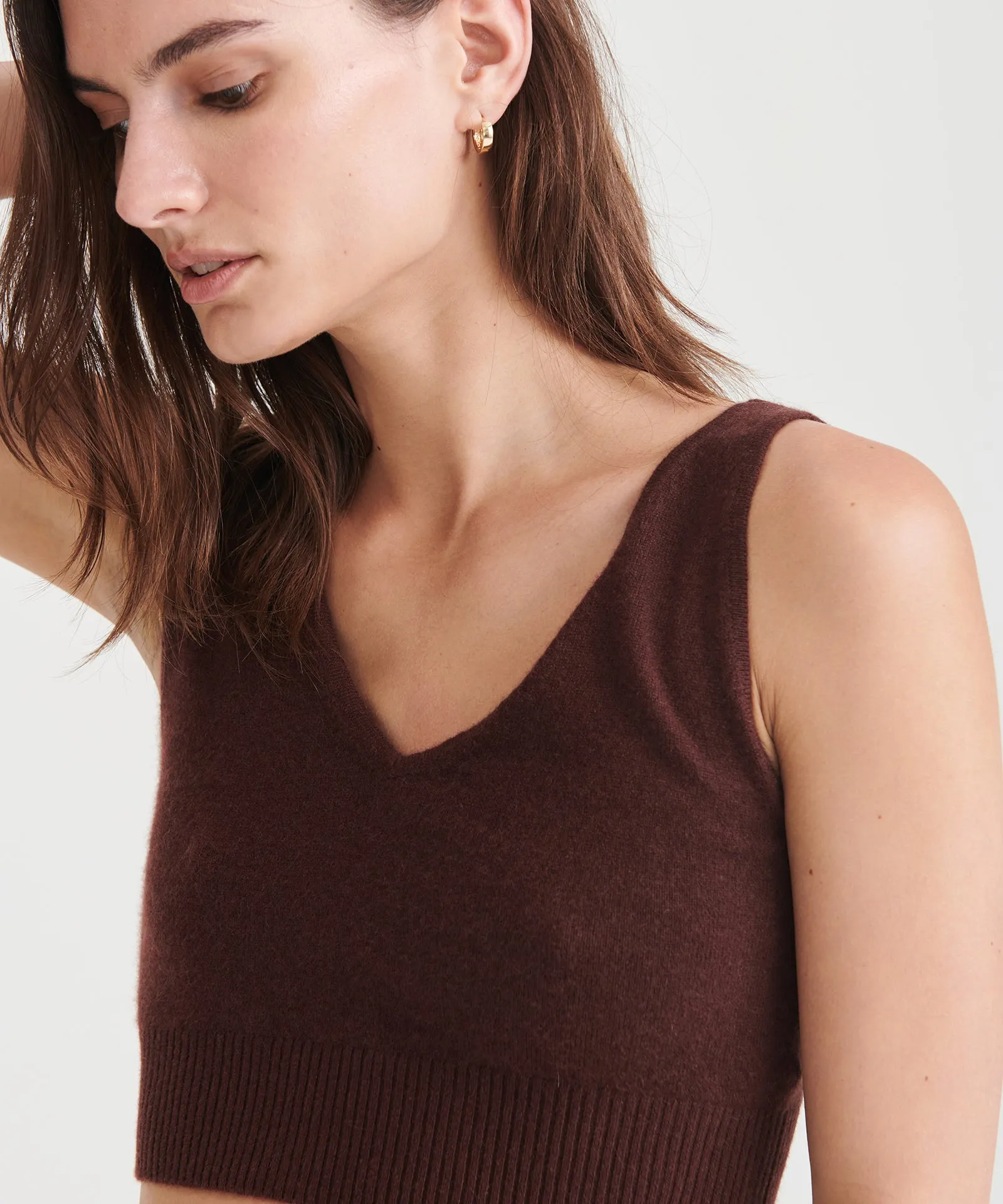 Signature Cashmere Longline Bra Tops