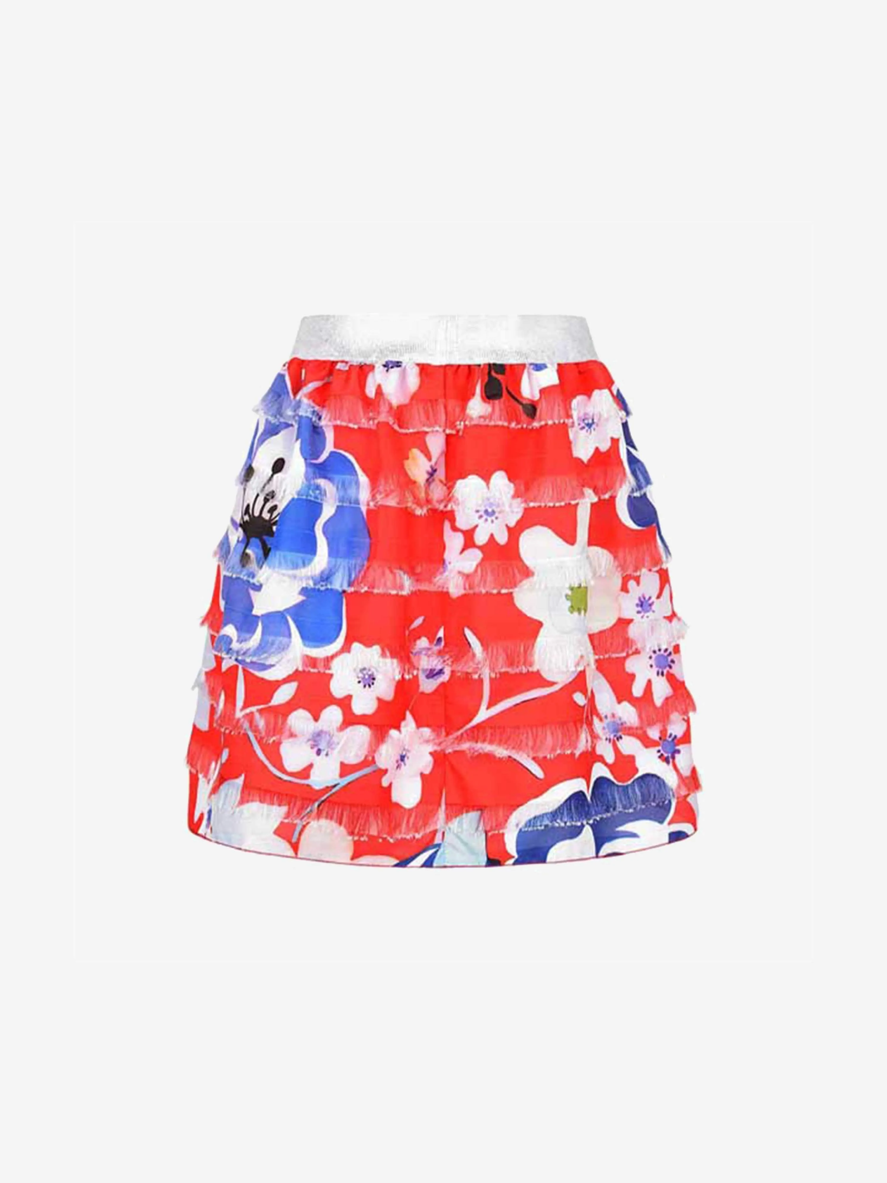 Simonetta Girls Floral Print Layered Skirt