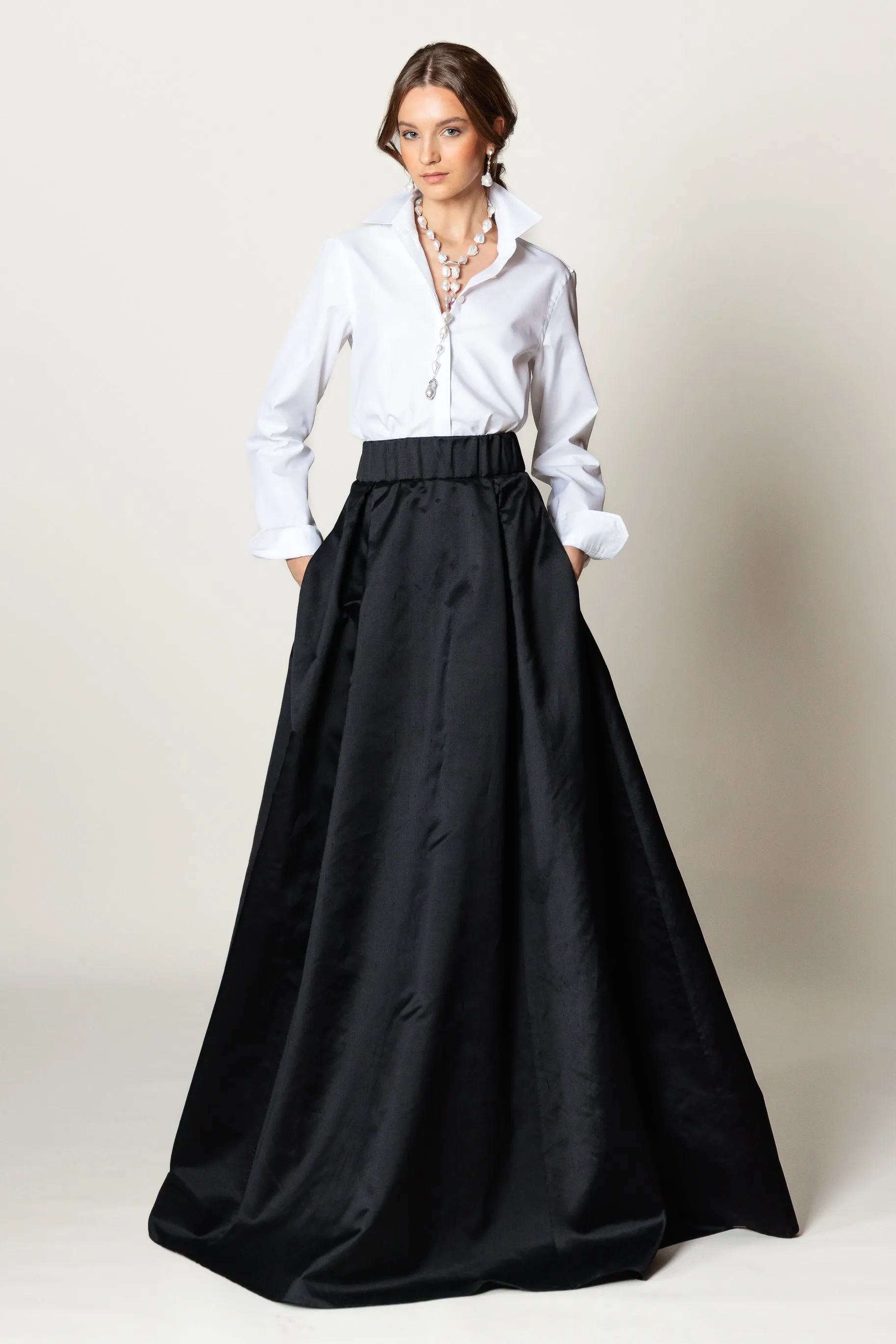 Skirt "DONNA MAXI" / Luxury Silk Shantung