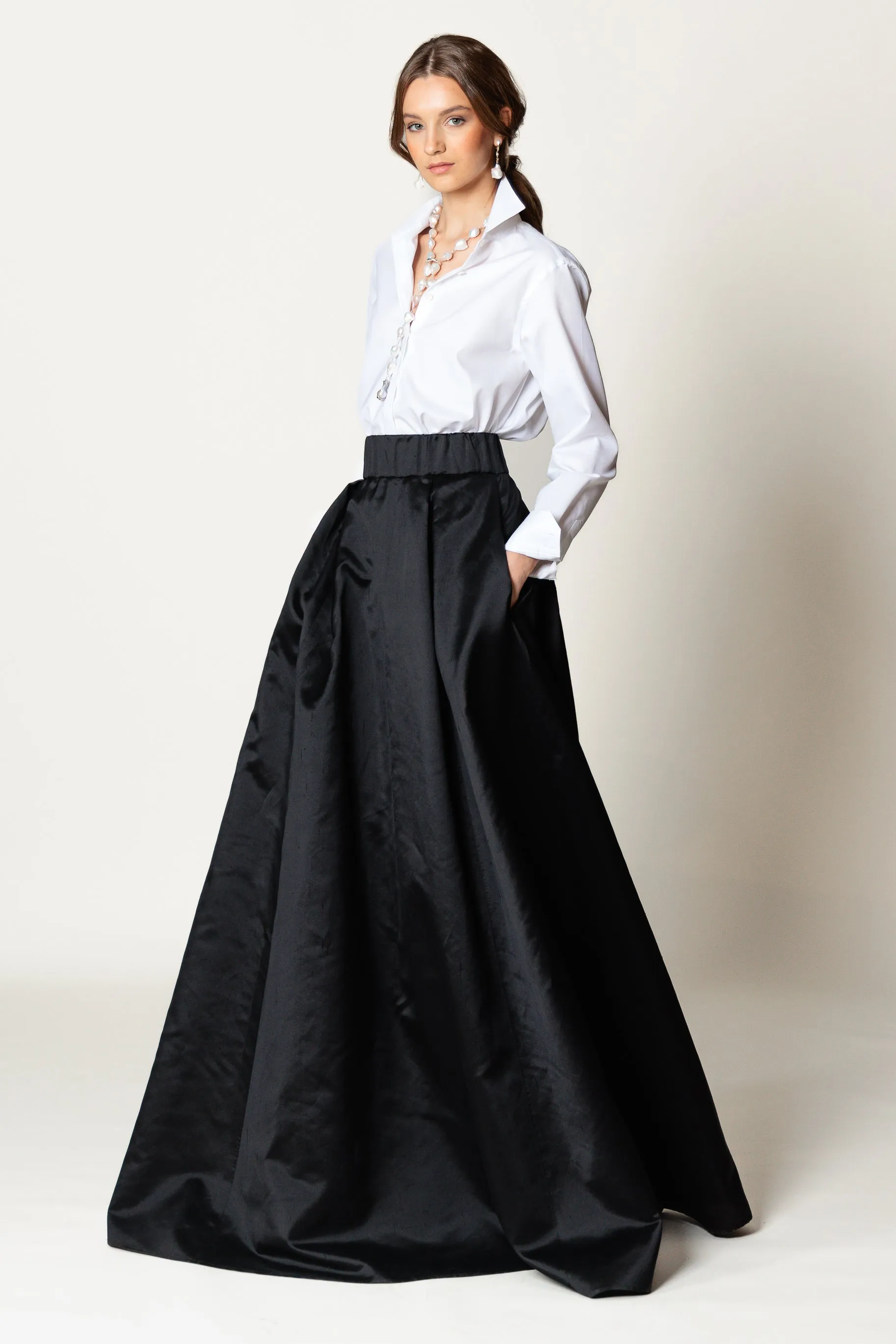 Skirt "DONNA MAXI" / Luxury Silk Shantung