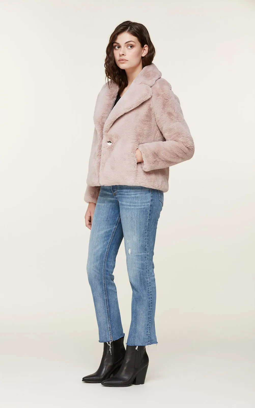 Soia & Kyo - Emanuela Faux Fur Jacket in Quartz