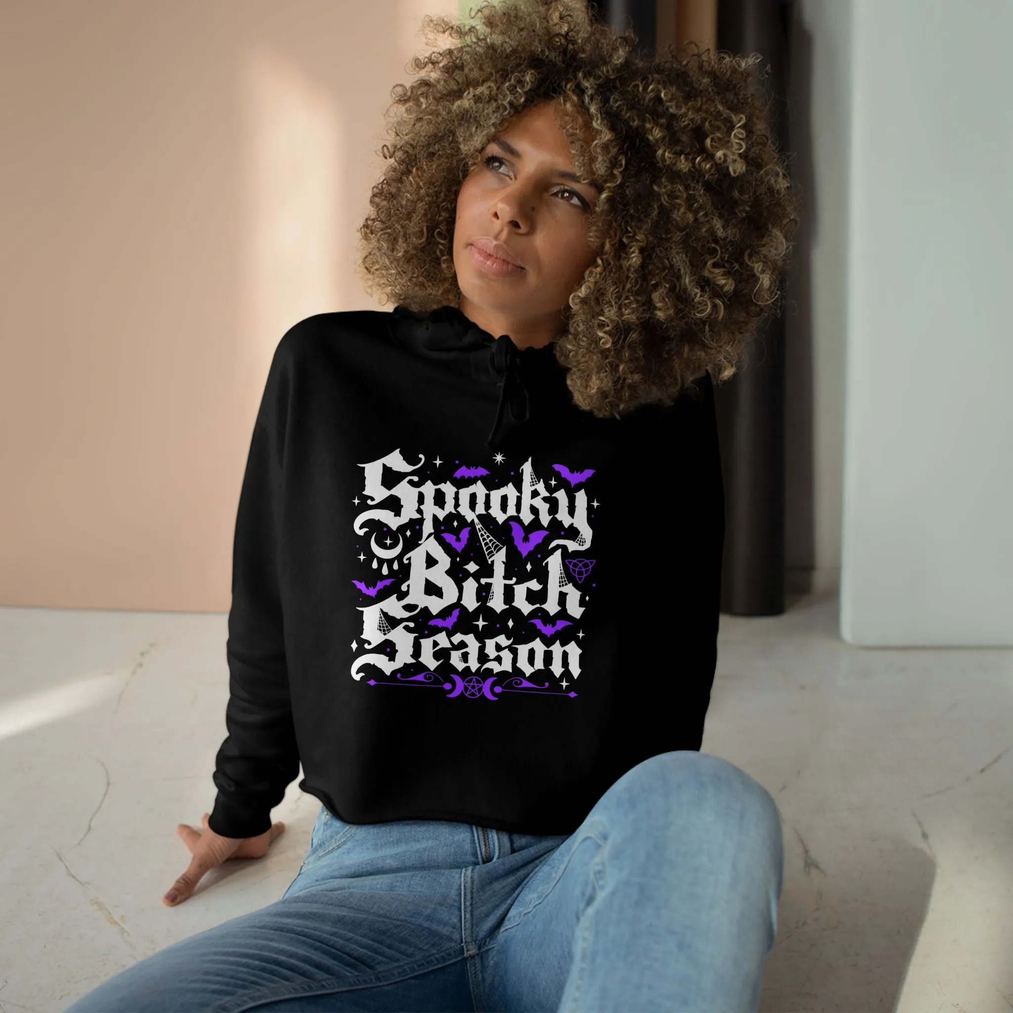 Spooky B Season Crop Hoodie