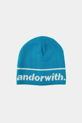 Statement Cuffless Beanie Cyan