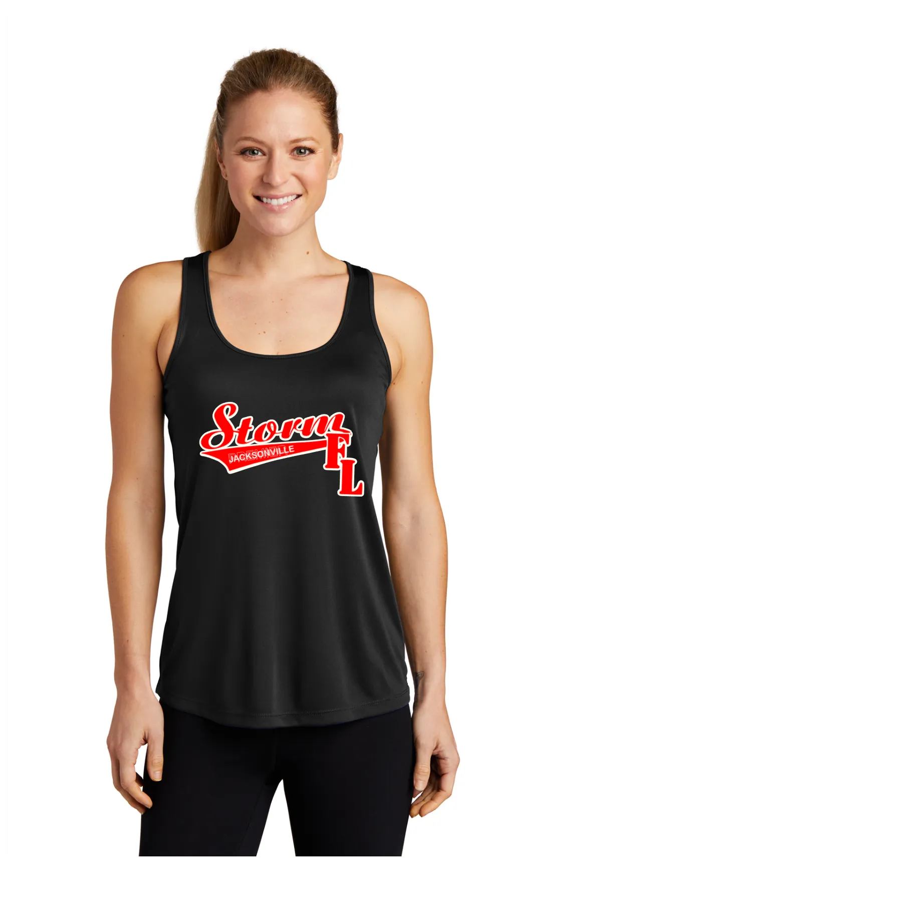 STORM JACKSONVILLE LADIES DRIFIT RACRBACK TANK TOP