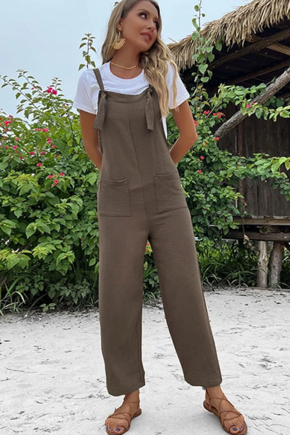 Straight Leg Jumpsuit with Pockets