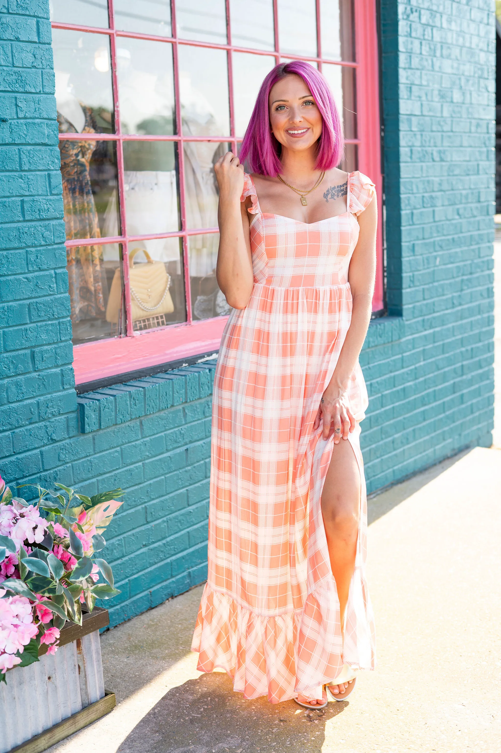 Summer Air Plaid Dress [MULTIPLE COLORS]