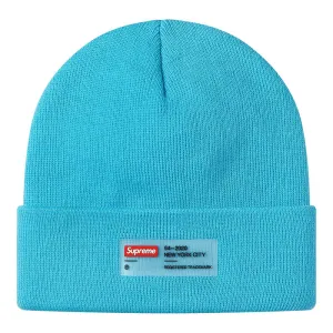 Supreme Clear Label Beanie- Cyan Blue