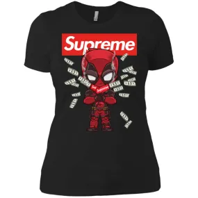 Supreme Deadpool Funny T-shirt Women Cotton T-Shirt