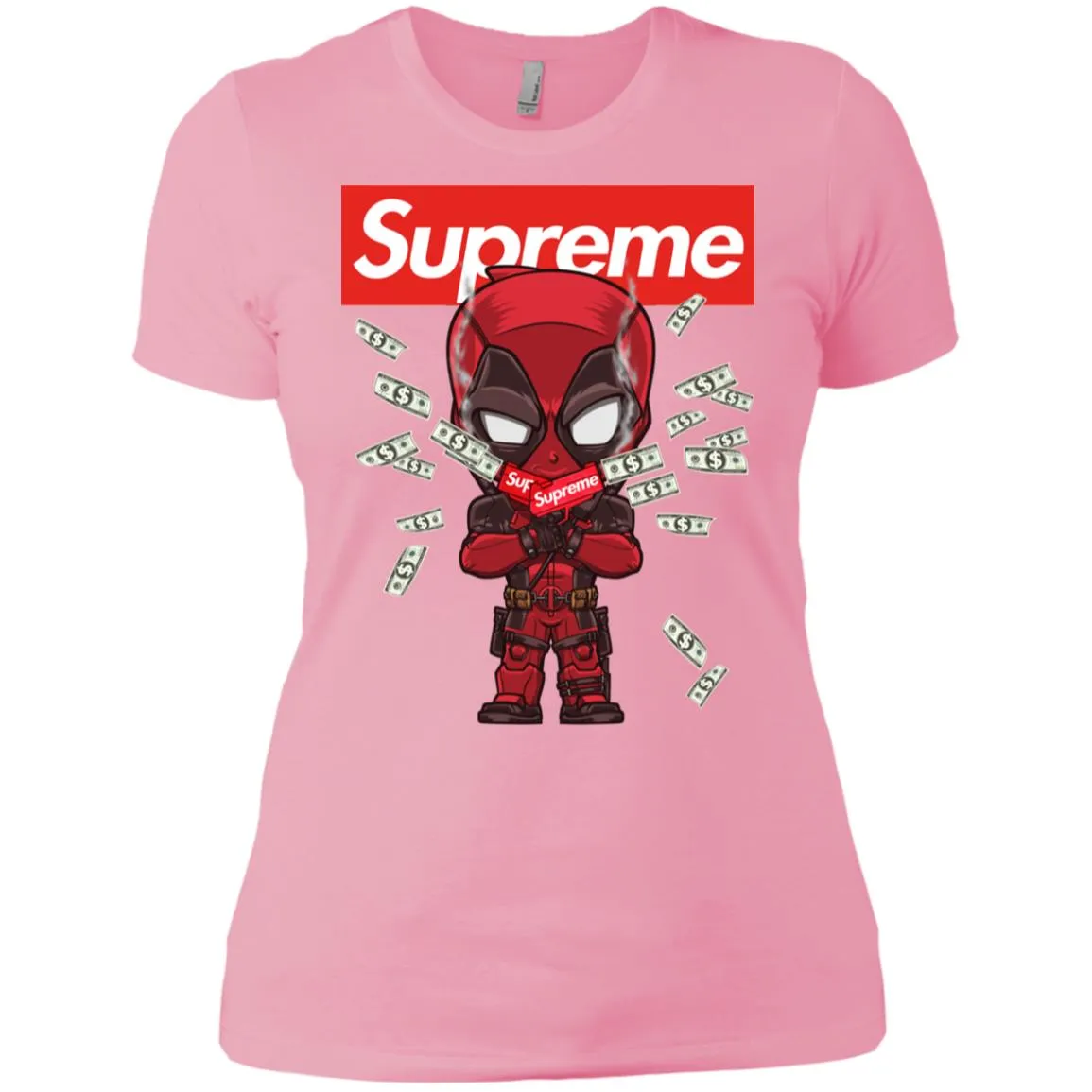 Supreme Deadpool Funny T-shirt Women Cotton T-Shirt