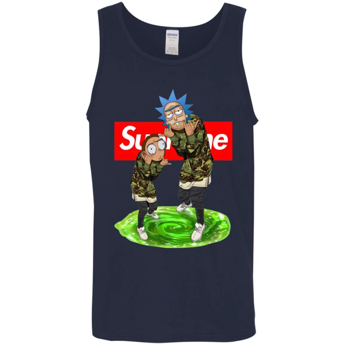 Supreme Rick And Morty Best T-shirt Men Cotton Tank