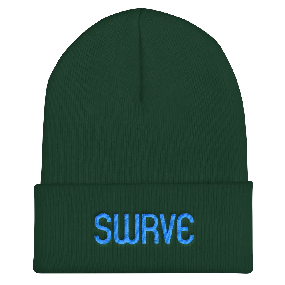 swrve 1968 CYAN embroidered beanie